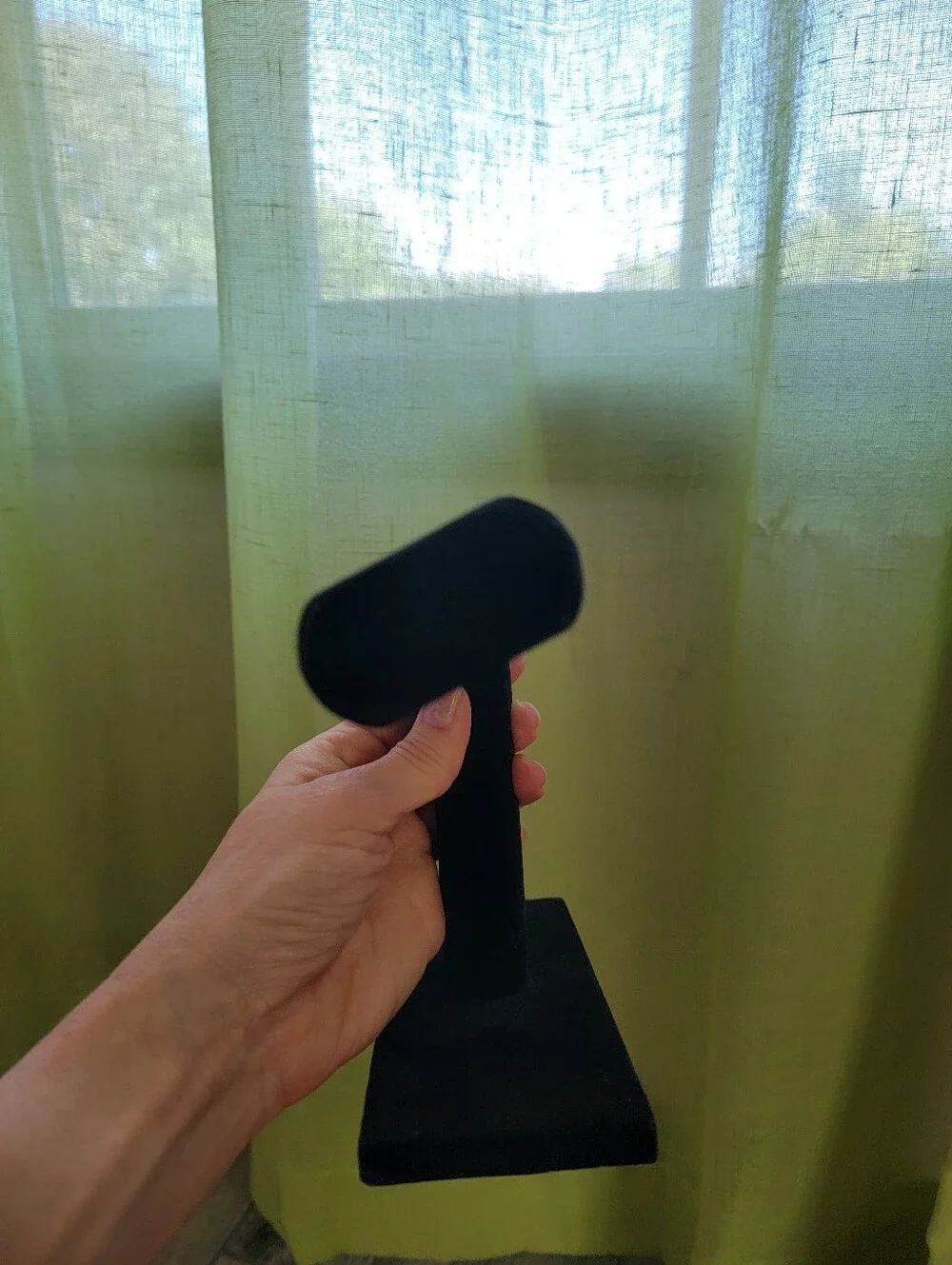 Black Velvet Jewelry T-Bar Display Stand